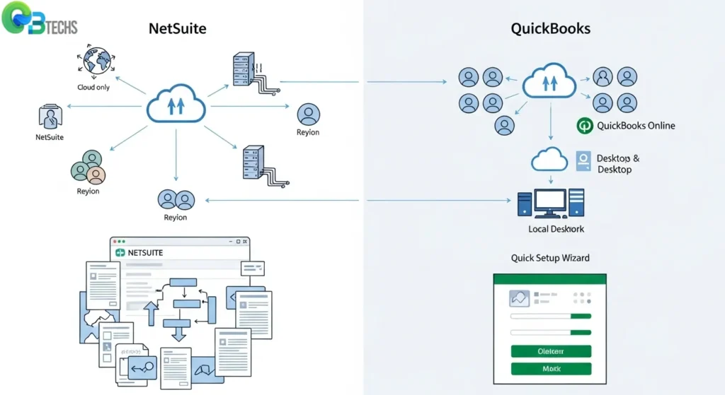 Deployment and Usability NetSuite vs QuickBooks