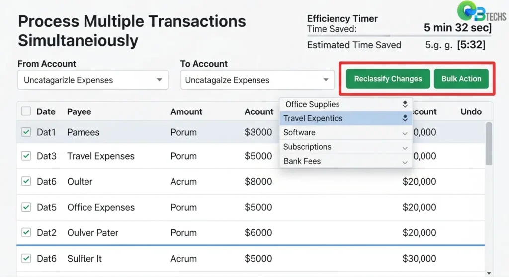 Reclassify Transactions Feature QBOA.